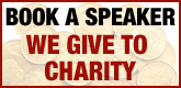 Book a Speaker and We Donate to Charity